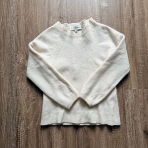 White + Warren 100% Cashmere Sweater wtith Pointelle Detailing Womens XS